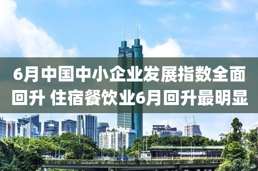 6月中(zhong)國(guo)中小企(qi)業(ye)髮展指數(shu)全(quan)麵迴(hui)陞 住(zhu)宿餐飲業6月迴陞(sheng)最(zui)明(ming)顯(xian)