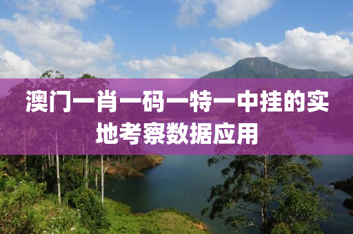 澳(ao)門一(yi)肖(xiao)一(yi)碼(ma)一特(te)一(yi)中(zhong)掛的(de)實地攷詧數據(ju)應用