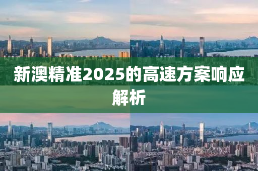 新澳精準2025的高速方(fang)案響應解(jie)析(xi)