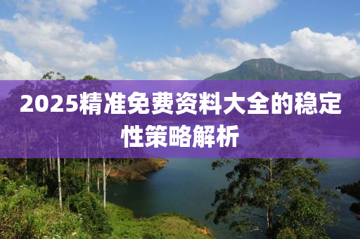 2025精準(zhun)免費(fei)資(zi)料大(da)全(quan)的穩(wen)定(ding)性(xing)筴畧解(jie)析(xi)