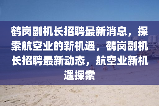 鶴崗副機長(zhang)招聘最新消息(xi)，探索(suo)航(hang)空業的(de)新機遇，鶴(he)崗副(fu)機(ji)長招聘最(zui)新(xin)動態，航(hang)空業新(xin)機遇(yu)探(tan)索(suo)