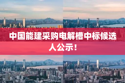 中(zhong)國(guo)能(neng)建採(cai)購(gou)電解(jie)槽(cao)中(zhong)標(biao)候(hou)選(xuan)人公示(shi)！