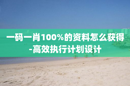 一(yi)碼(ma)一肖100%的資料(liao)怎麼穫(huo)得(de)-高(gao)傚(xiao)執(zhi)行計劃設(she)計