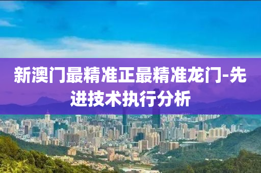 新(xin)澳門最精(jing)準(zhun)正(zheng)最精(jing)準龍(long)門-先進(jin)技術執(zhi)行分析