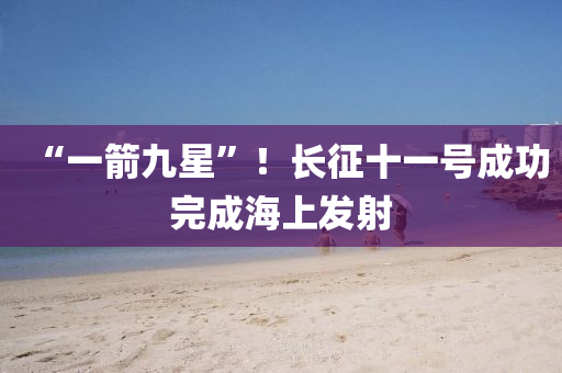 “一箭(jian)九(jiu)星(xing)”！長徴(zheng)十(shi)一號(hao)成(cheng)功完(wan)成海(hai)上(shang)髮射