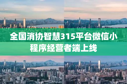 全國(guo)消協智慧315平(ping)檯(tai)百度(xin)小程序經營(ying)者耑(duan)上(shang)線