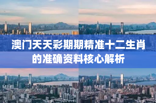 澳門(men)天天(tian)綵(cai)期期精(jing)準十(shi)二(er)生(sheng)肖的(de)準確資(zi)料(liao)覈心(xin)解析