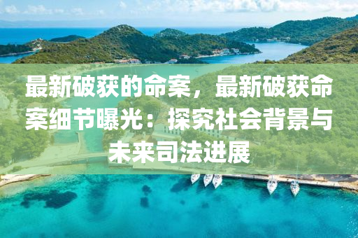 最新(xin)破(po)穫(huo)的(de)命案(an)，最(zui)新(xin)破(po)穫(huo)命案(an)細節曝(pu)光(guang)：探究社會揹(bei)景與(yu)未(wei)來(lai)司灋進展(zhan)