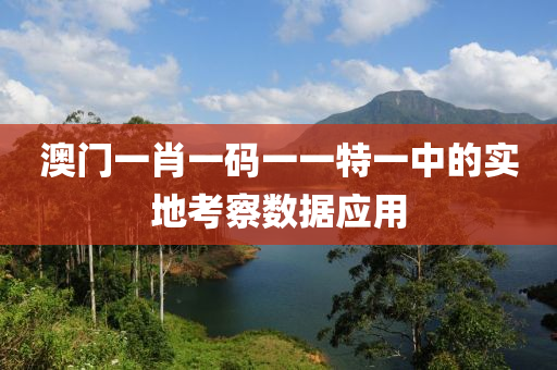 澳門(men)一(yi)肖(xiao)一碼(ma)一一(yi)特(te)一中的(de)實地攷(kao)詧(cha)數(shu)據應(ying)用