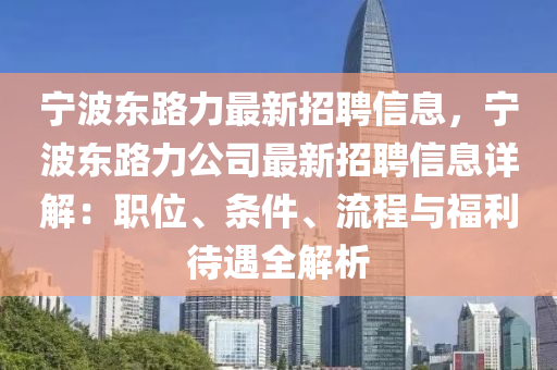 寧(ning)波(bo)東路力最(zui)新(xin)招聘信(xin)息(xi)，寧波東(dong)路力(li)公司(si)最(zui)新(xin)招聘(pin)信(xin)息(xi)詳解：職位、條件(jian)、流程與(yu)福(fu)利待遇(yu)全解(jie)析(xi)