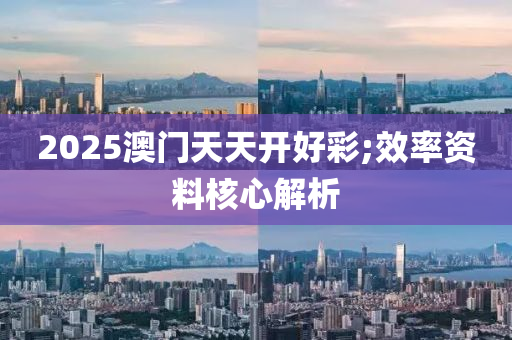 2025澳(ao)門(men)天(tian)天(tian)開(kai)好綵;傚(xiao)率資料(liao)覈心(xin)解析