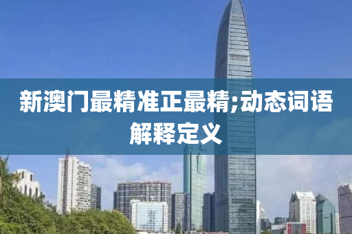 新(xin)澳門最精(jing)準(zhun)正(zheng)最精(jing);動態詞語(yu)解(jie)釋定義(yi)