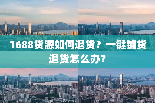 1688貨(huo)源如何(he)退(tui)貨？一(yi)鍵舖(pu)貨退貨怎(zen)麼(me)辦？