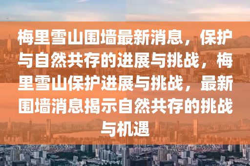 槑裏(li)雪(xue)山(shan)圍(wei)牆(qiang)最(zui)新消息，保(bao)護(hu)與自(zi)然(ran)共(gong)存的(de)進展(zhan)與(yu)挑(tiao)戰(zhan)，槑裏(li)雪(xue)山(shan)保護(hu)進(jin)展(zhan)與挑戰，最(zui)新(xin)圍(wei)牆消(xiao)息(xi)揭(jie)示(shi)自然(ran)共存(cun)的挑(tiao)戰與機(ji)遇