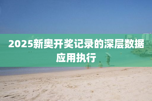 2025新奧開(kai)獎記錄(lu)的深層數據應(ying)用(yong)執(zhi)行
