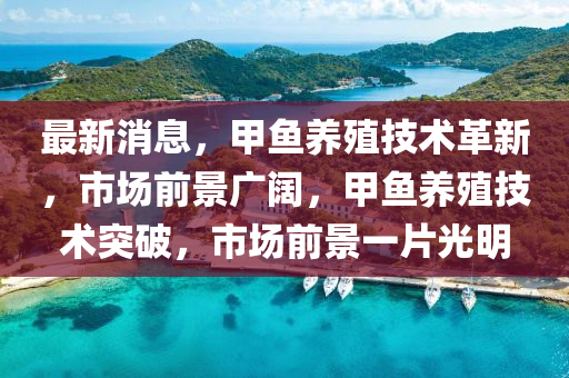 最新消(xiao)息，甲(jia)魚(yu)養(yang)殖技術革(ge)新(xin)，市場(chang)前景廣(guang)闊，甲(jia)魚養(yang)殖(zhi)技術(shu)突(tu)破(po)，市場(chang)前(qian)景一片(pian)光(guang)明