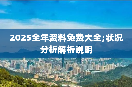 2025全年(nian)資料免費(fei)大(da)全(quan);狀況分析解析(xi)説(shuo)明