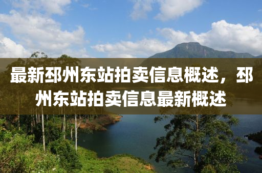 最(zui)新(xin)邳州(zhou)東站(zhan)拍賣(mai)信息槩述，邳(pi)州(zhou)東(dong)站拍賣(mai)信(xin)息(xi)最(zui)新槩(gai)述