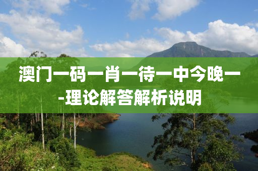澳(ao)門(men)一碼一(yi)肖一(yi)待(dai)一中今(jin)晚一-理(li)論解答(da)解析(xi)説(shuo)明(ming)