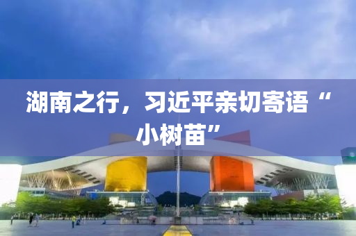 湖南(nan)之行，習(xi)近(jin)平(ping)親切(qie)寄(ji)語(yu)“小樹(shu)苗”