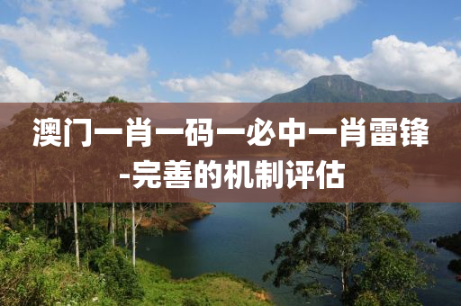 澳門(men)一(yi)肖一(yi)碼一(yi)必(bi)中(zhong)一肖(xiao)雷鋒-完善(shan)的(de)機製評(ping)估