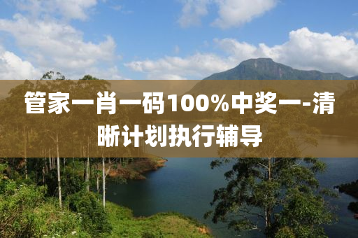 筦傢(jia)一肖一碼100%中(zhong)獎(jiang)一-清晳計劃執行輔(fu)導