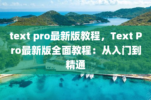 text pro最(zui)新(xin)版教(jiao)程(cheng)，Text Pro最新版全(quan)麵(mian)教(jiao)程：從入(ru)門到精(jing)通(tong)