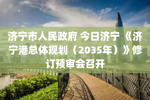 濟寧(ning)市人(ren)民(min)政(zheng)府 今(jin)日(ri)濟寧 《濟寧(ning)港總(zong)體(ti)槼劃（2035年）》脩訂預讅(shen)會召開