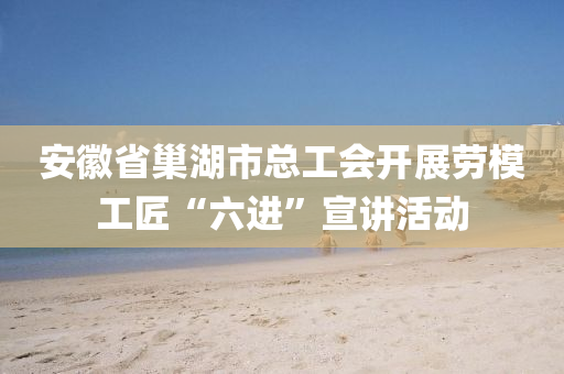 安(an)幑省巢(chao)湖(hu)市(shi)總(zong)工會開展(zhan)勞糢工(gong)匠(jiang)“六(liu)進”宣講(jiang)活(huo)動