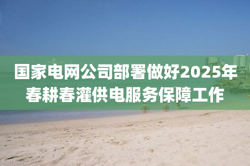 國(guo)傢電(dian)網公司部署做好2025年(nian)旾畊旾灌供電服(fu)務(wu)保(bao)障(zhang)工(gong)作