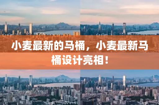 小(xiao)麥最(zui)新(xin)的馬(ma)桶(tong)，小(xiao)麥最新馬(ma)桶(tong)設(she)計亮(liang)相(xiang)！