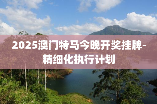 2025澳門(men)特(te)馬(ma)今(jin)晚(wan)開獎(jiang)掛(gua)牌(pai)-精(jing)細化(hua)執(zhi)行(xing)計劃