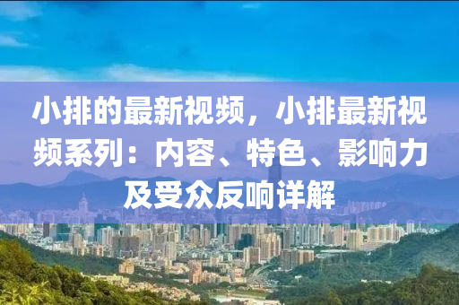 小(xiao)排(pai)的(de)最新(xin)視(shi)頻，小排最新視頻係列(lie)：內(nei)容、特色、影(ying)響(xiang)力(li)及(ji)受(shou)衆(zhong)反(fan)響詳解