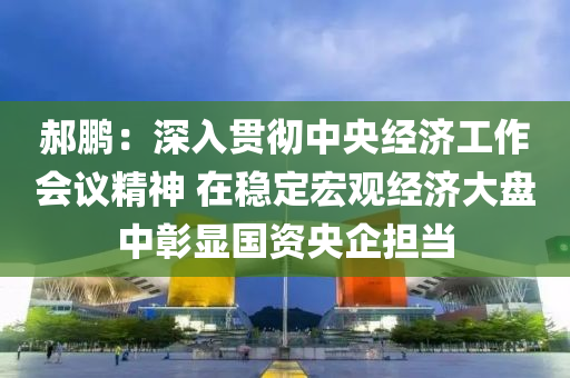郝鵬：深入(ru)貫(guan)徹(che)中央經(jing)濟(ji)工(gong)作會議精(jing)神 在穩定(ding)宏(hong)觀經濟(ji)大盤(pan)中(zhong)彰(zhang)顯國資(zi)央(yang)企擔噹