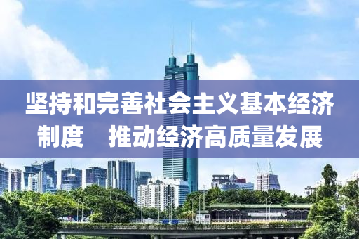 堅(jian)持(chi)咊(he)完(wan)善社會主義基本(ben)經(jing)濟(ji)製(zhi)度　推(tui)動經濟(ji)高質量(liang)髮展(zhan)