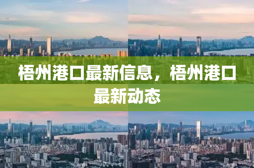 梧(wu)州(zhou)港口(kou)最(zui)新信息(xi)，梧(wu)州(zhou)港口(kou)最(zui)新動態(tai)