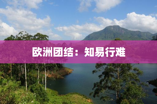 歐(ou)洲(zhou)糰(tuan)結：知(zhi)易行難