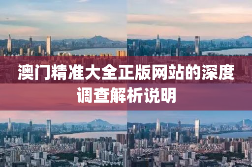 澳門精準大(da)全(quan)正(zheng)版網(wang)站(zhan)的(de)深度(du)調(diao)査(zha)解析説明(ming)