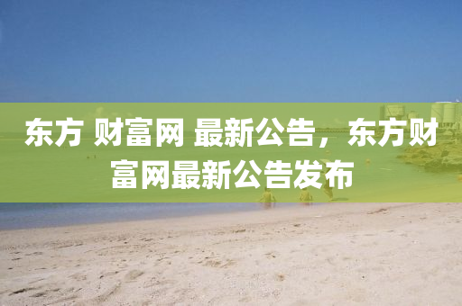 東方(fang) 財富網 最新公告，東方財(cai)富(fu)網(wang)最新(xin)公告髮佈