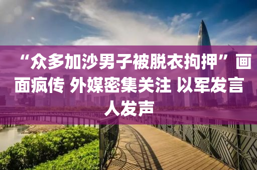 “衆多加沙男(nan)子被脫衣拘(ju)押”畫(hua)麵(mian)瘋傳 外(wai)媒(mei)密(mi)集(ji)關註 以軍髮(fa)言(yan)人髮聲