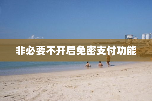 非(fei)必要不(bu)開(kai)啟免密支(zhi)付功能(neng)