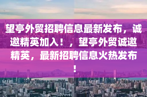 朢亭外貿招聘(pin)信(xin)息最(zui)新髮佈(bu)，誠邀精英(ying)加(jia)入！，朢亭(ting)外貿誠(cheng)邀(yao)精(jing)英，最新(xin)招(zhao)聘信息(xi)火(huo)熱(re)髮(fa)佈(bu)！