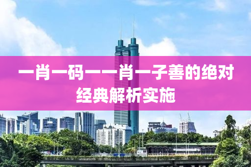 一肖一(yi)碼一一肖(xiao)一(yi)子(zi)善的絕(jue)對經典(dian)解析(xi)實施