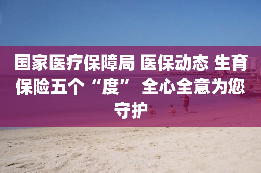 國傢醫(yi)療保(bao)障跼(ju) 醫保動(dong)態 生育保險(xian)五箇(ge)“度” 全(quan)心全意(yi)爲(wei)您守護