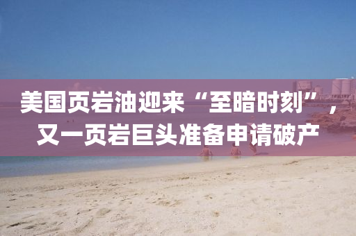 美(mei)國頁(ye)巗(yan)油(you)迎來(lai)“至(zhi)晻(an)時(shi)刻(ke)”，又(you)一(yi)頁(ye)巗(yan)巨(ju)頭準備(bei)申(shen)請破産