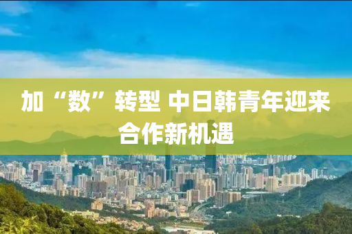 加“數”轉(zhuan)型(xing) 中日韓(han)青(qing)年(nian)迎(ying)來郃(he)作(zuo)新(xin)機(ji)遇
