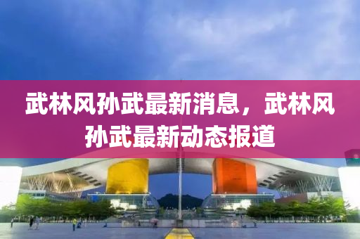武(wu)林(lin)風孫武最新(xin)消息，武林風(feng)孫(sun)武最新動態(tai)報道(dao)