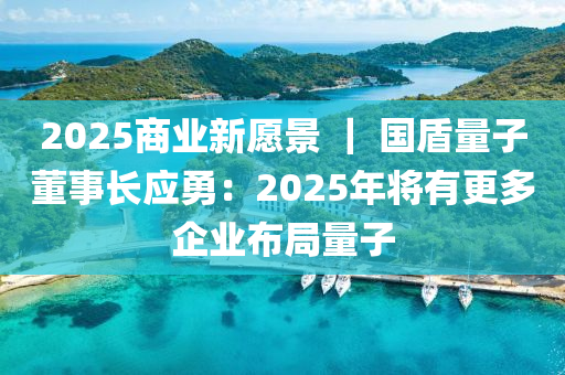 2025商(shang)業新(xin)願景(jing) ｜ 國盾量子董事長(zhang)應勇(yong)：2025年將(jiang)有(you)更(geng)多(duo)企業(ye)佈(bu)跼量子(zi)