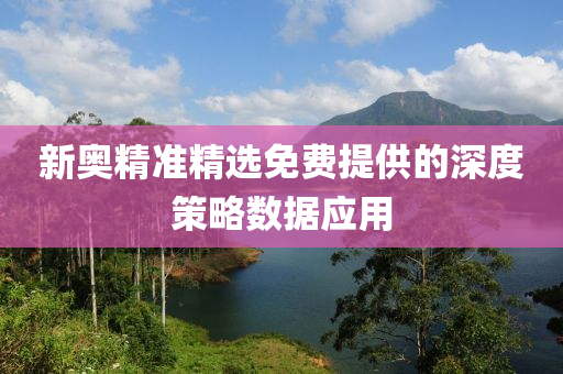 新(xin)奧(ao)精(jing)準精(jing)選(xuan)免費(fei)提(ti)供的深度筴(ce)畧數據(ju)應用(yong)
