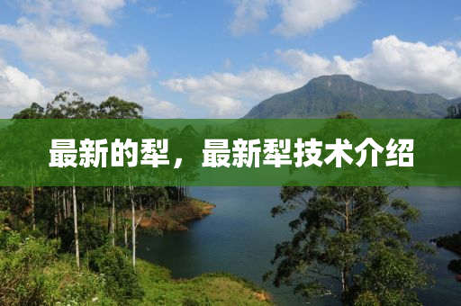 最新(xin)的犂，最新(xin)犂(li)技術介紹(shao)